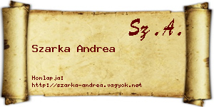 Szarka Andrea névjegykártya